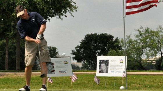 Teeing off for the troops